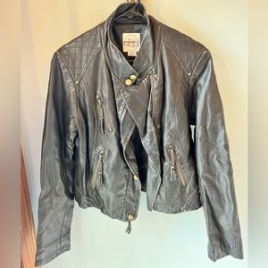 Hydraulic black leather jacket, Women’s size large